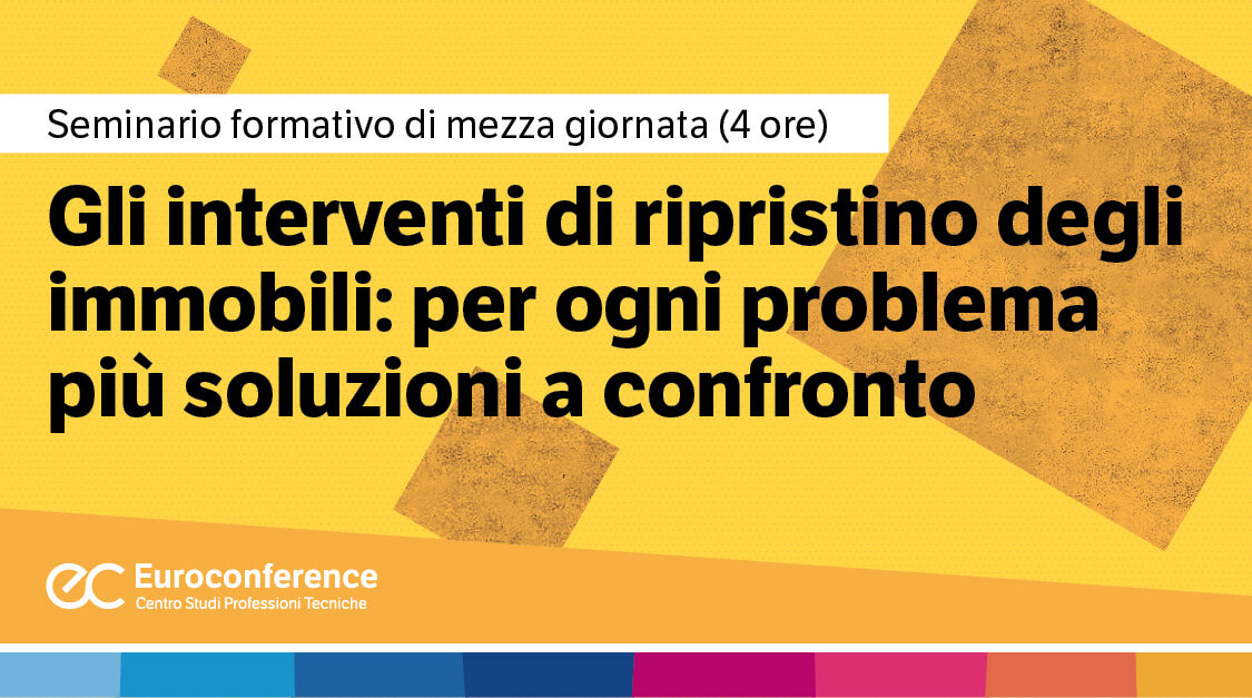 Immagine Cedimenti delle fondazioni e metodi innovativi per il consolidamento dei terreni e delle fondazioni | Euroconference
